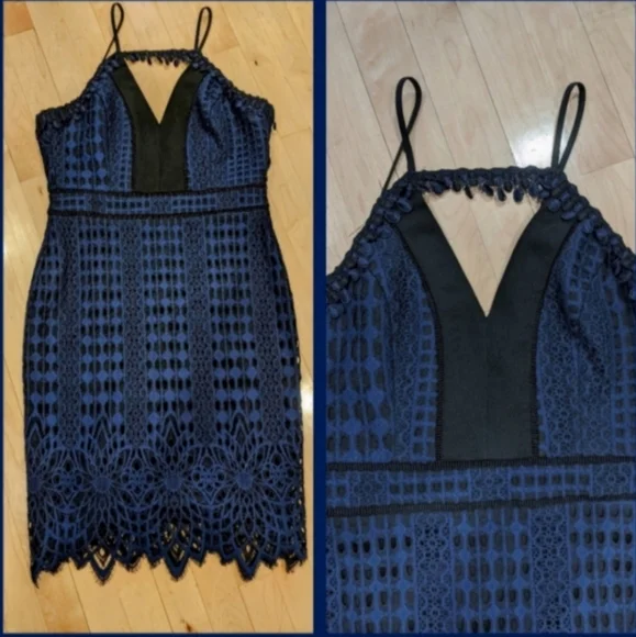 Lace Halter Midi Dress - Picture 6 of 12